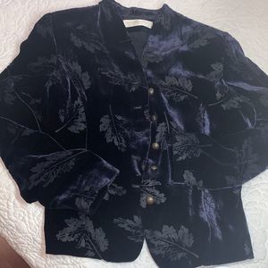 Vintage Dana Buchman Petite 8 Velvet Blazer Jacket